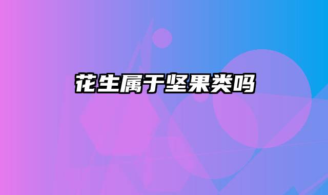 花生属于坚果类吗
