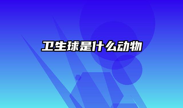 卫生球是什么动物