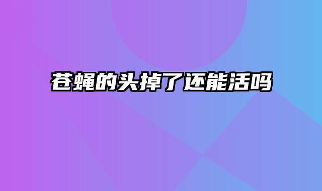 苍蝇的头掉了还能活吗