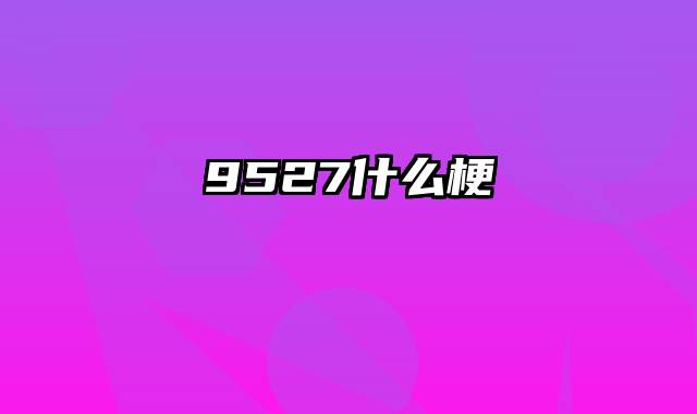 9527什么梗