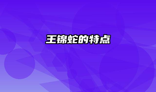 王锦蛇的特点