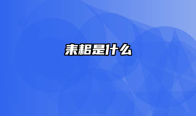 耒耜是什么