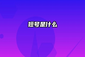 短号是什么
