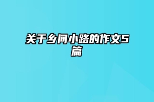 关于乡间小路的作文5篇