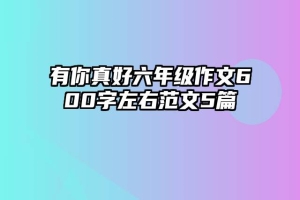 有你真好六年级作文600字左右范文5篇