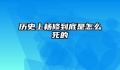 历史上杨修到底是怎么死的
