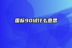 国标90绒什么意思