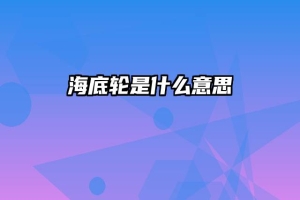 海底轮是什么意思