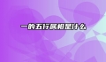 一的五行属相是什么