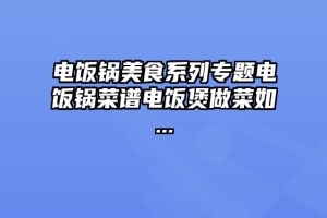 电饭锅美食系列专题电饭锅菜谱电饭煲做菜如...