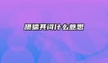 嗫嚅其词什么意思