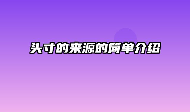 头寸的来源的简单介绍