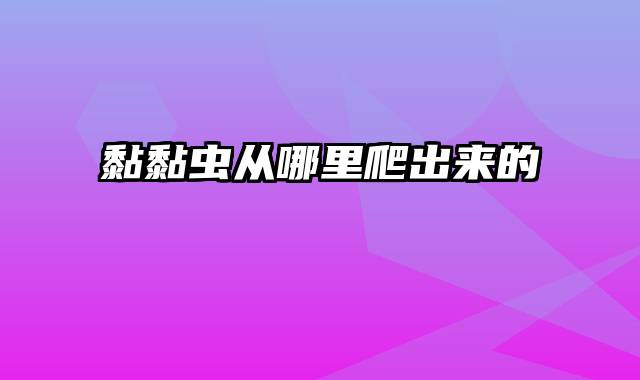 黏黏虫从哪里爬出来的