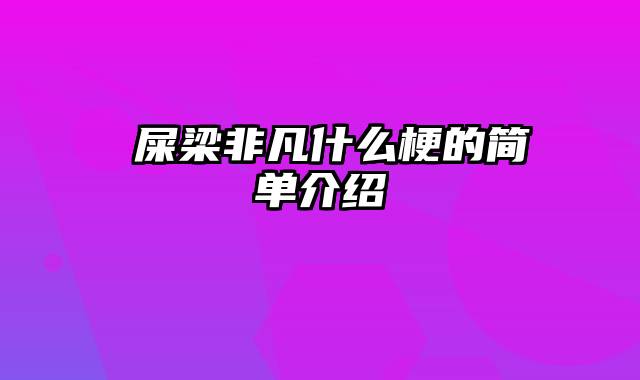 吔屎梁非凡什么梗的简单介绍