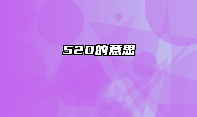 520的意思