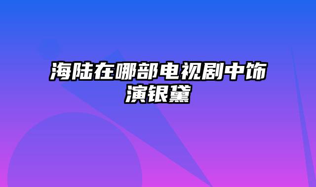 海陆在哪部电视剧中饰演银黛