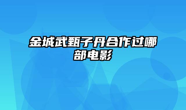 金城武甄子丹合作过哪部电影