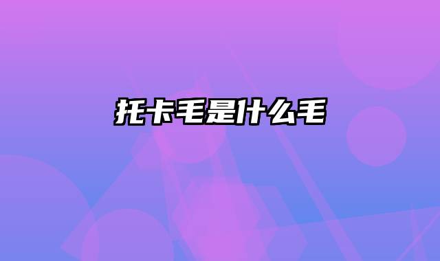 托卡毛是什么毛