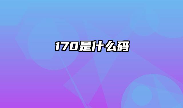 170是什么码