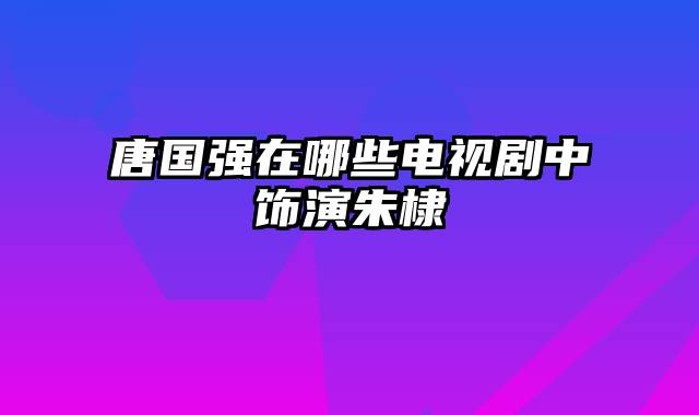 唐国强在哪些电视剧中饰演朱棣