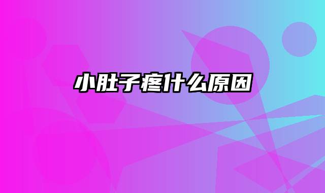 小肚子疼什么原因