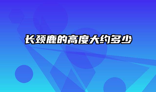 长颈鹿的高度大约多少