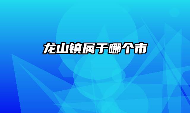 龙山镇属于哪个市