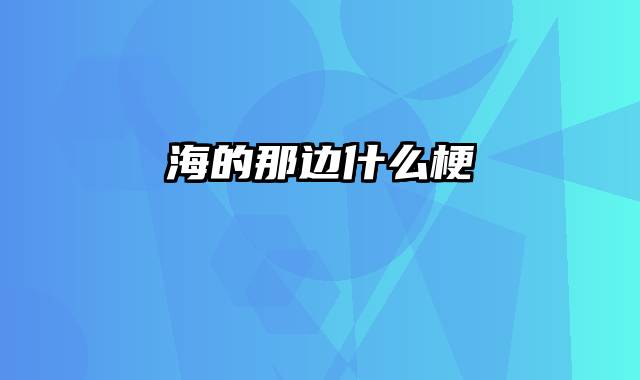 海的那边什么梗