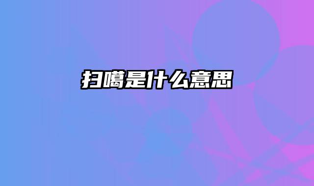 扫噶是什么意思