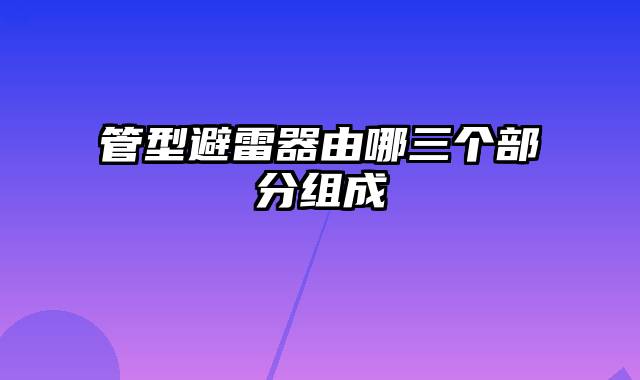 管型避雷器由哪三个部分组成