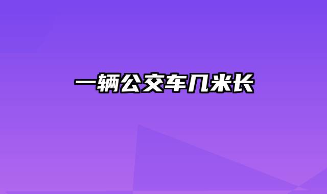 一辆公交车几米长