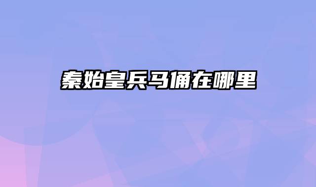 秦始皇兵马俑在哪里