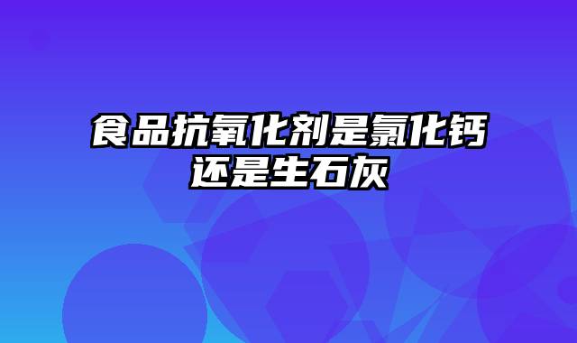 食品抗氧化剂是氯化钙还是生石灰