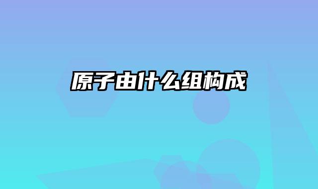 原子由什么组构成