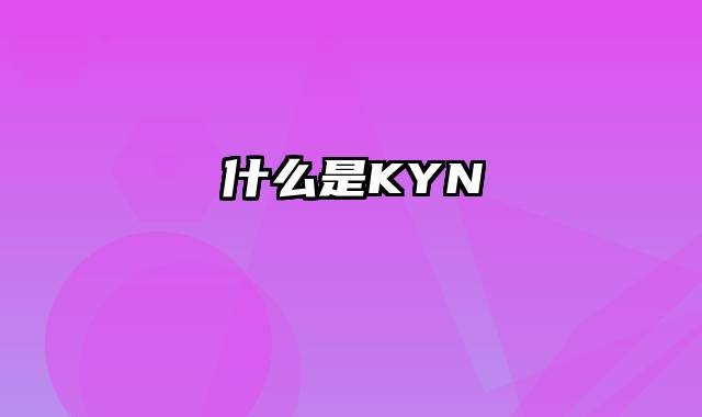 什么是KYN