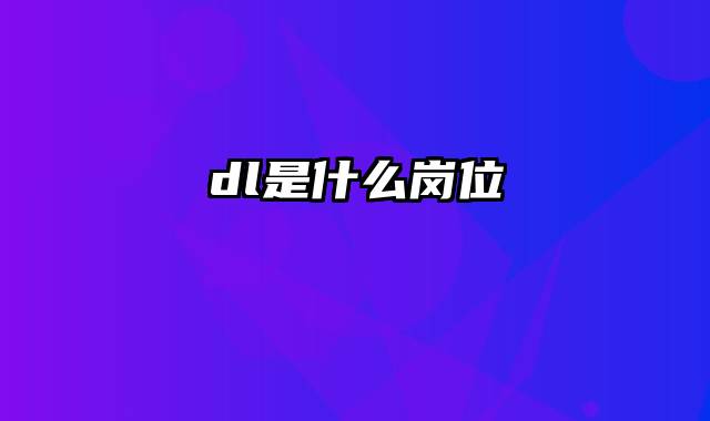 dl是什么岗位