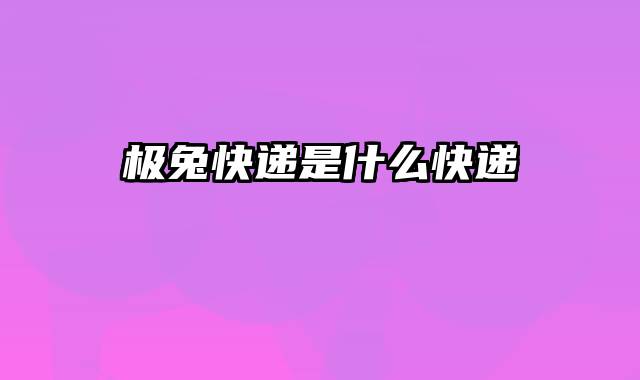 极兔快递是什么快递