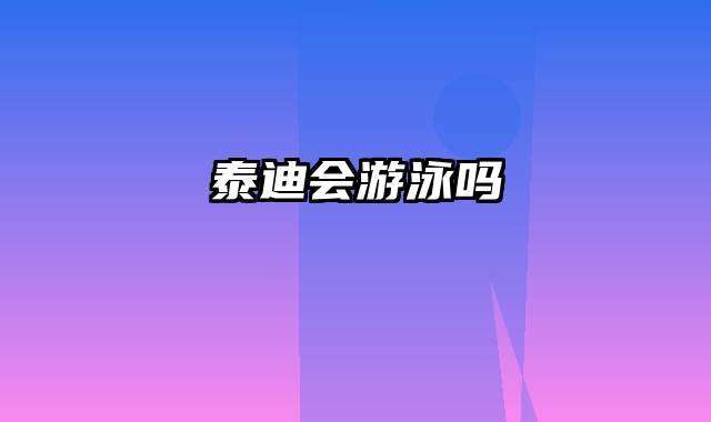 泰迪会游泳吗