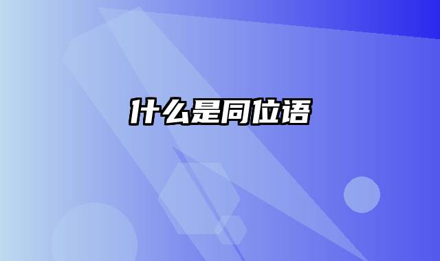 什么是同位语