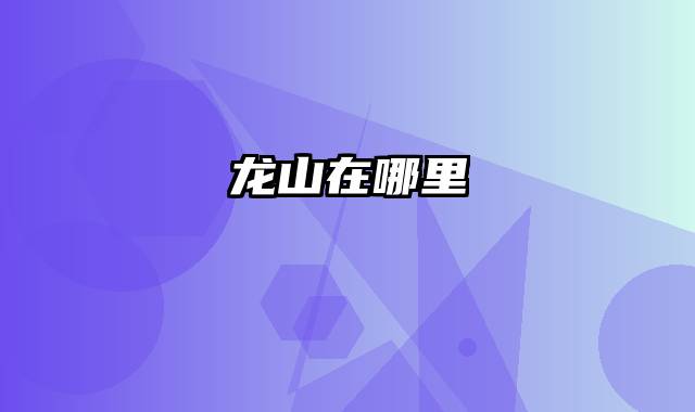 龙山在哪里