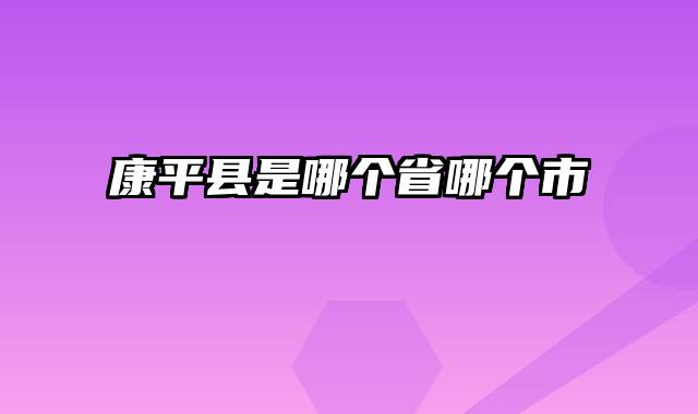 康平县是哪个省哪个市