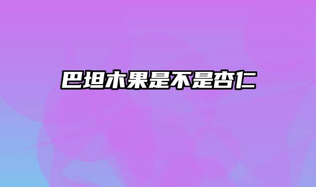 巴坦木果是不是杏仁