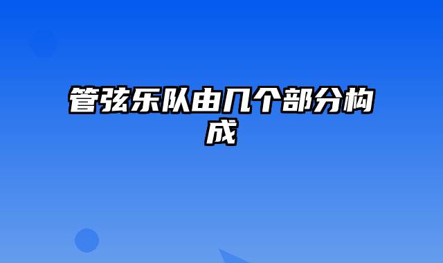 管弦乐队由几个部分构成