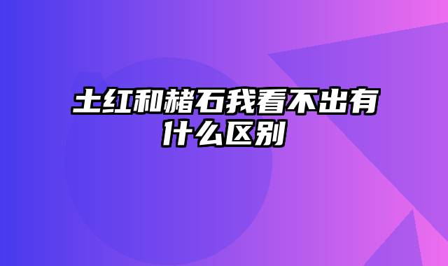 土红和赭石我看不出有什么区别