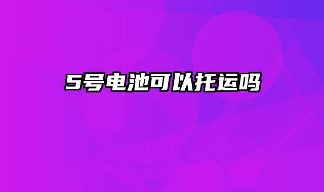5号电池可以托运吗
