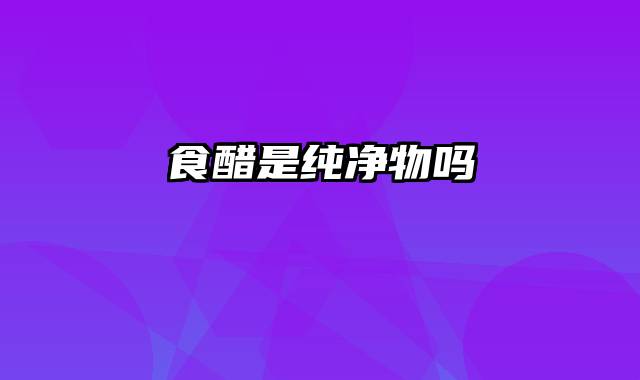 食醋是纯净物吗