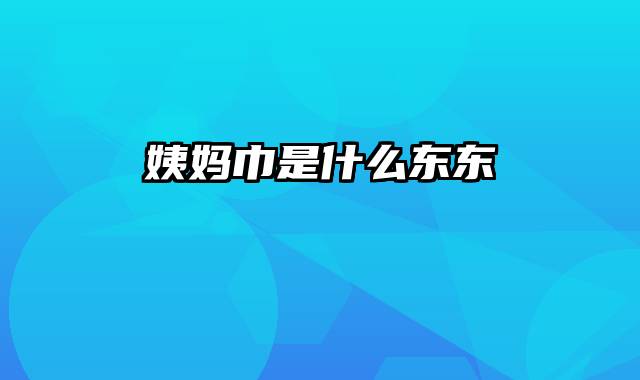 姨妈巾是什么东东