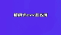 信用卡cvv怎么填