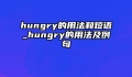 hungry的用法和短语_hungry的用法及例句