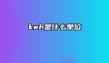 kwh是什么单位